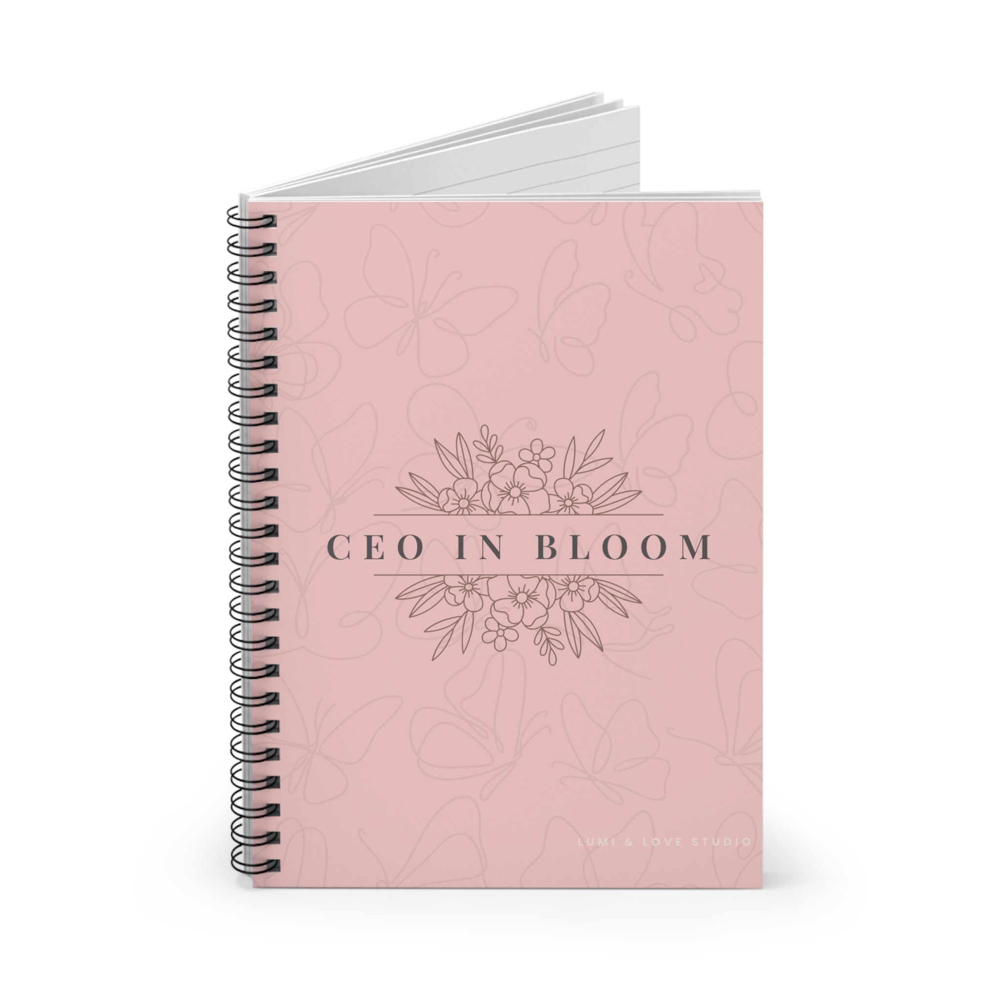 CEO in Bloom Lined Spiral Notebook | Cotton Rose