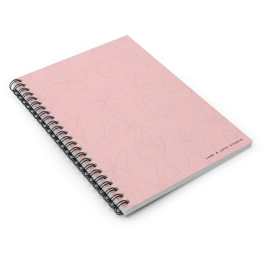Blooming Within Lined Spiral Notebook | Cotton Rose