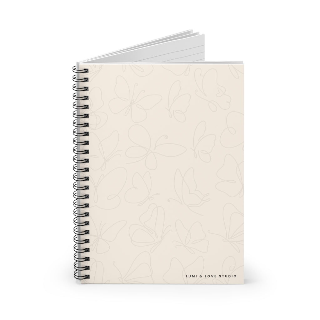 Blooming Within Lined Spiral Notebook | Linen