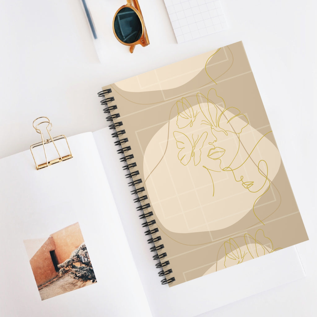 Golden Muse Lined Spiral Notebook