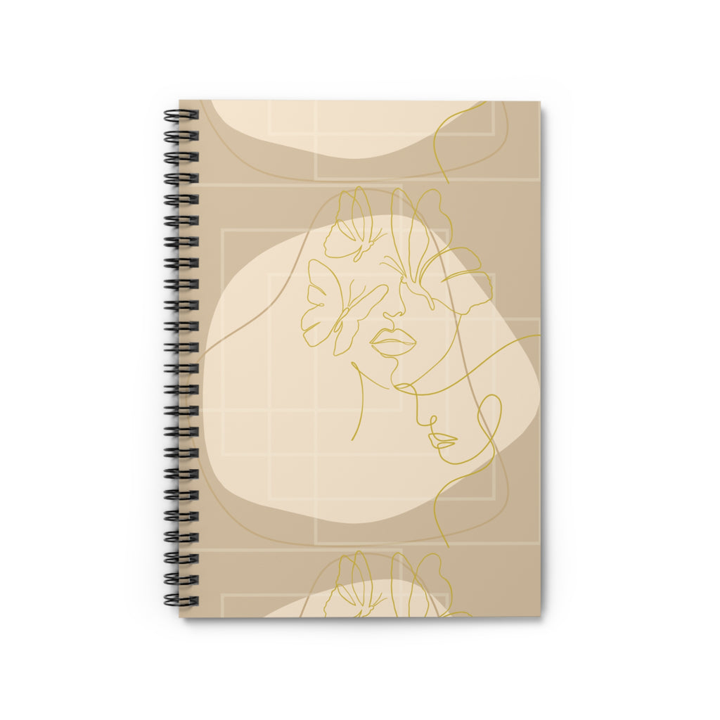 Golden Muse Lined Spiral Notebook
