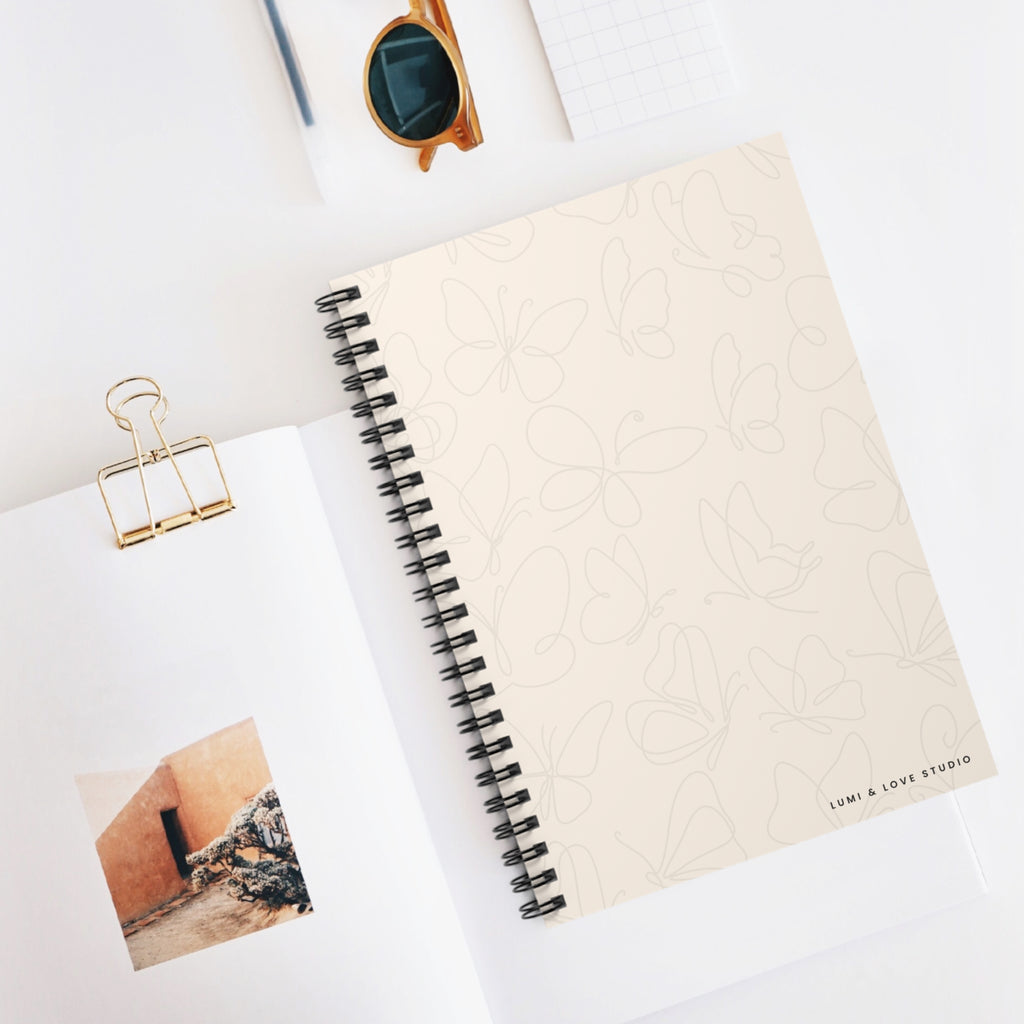 Blooming Within Lined Spiral Notebook | Linen