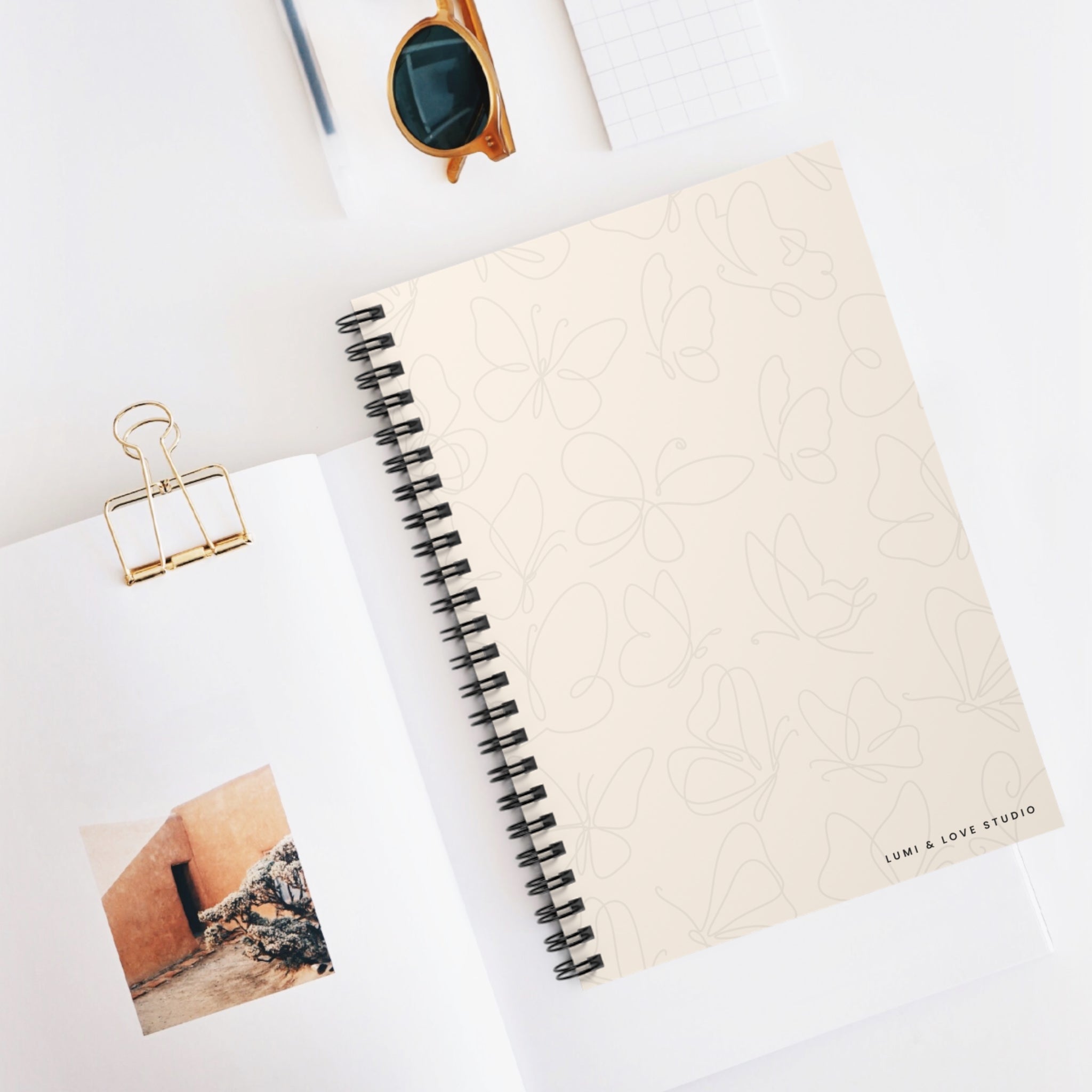 Blooming Within Lined Spiral Notebook | Linen