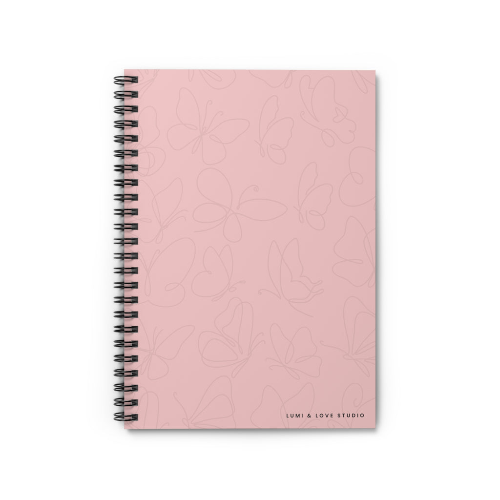 Blooming Within Lined Spiral Notebook | Cotton Rose