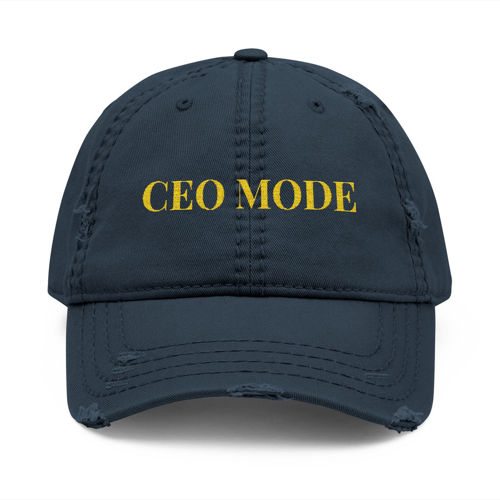 CEO Mode | Built Not Bought Embroidered Distressed Dad Hat