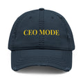 CEO Mode | Built Not Bought Embroidered Distressed Dad Hat