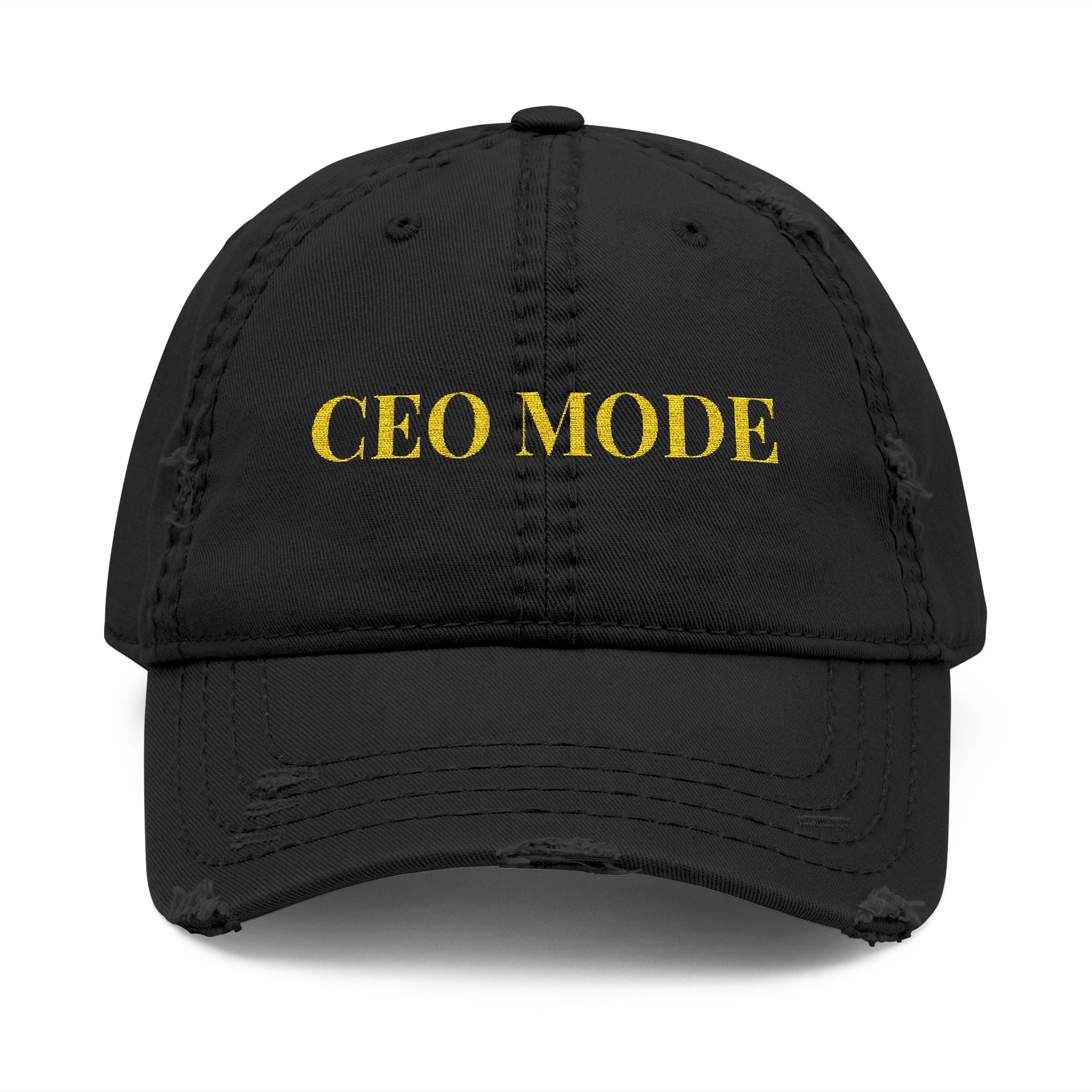 CEO Mode | Built Not Bought Embroidered Distressed Dad Hat