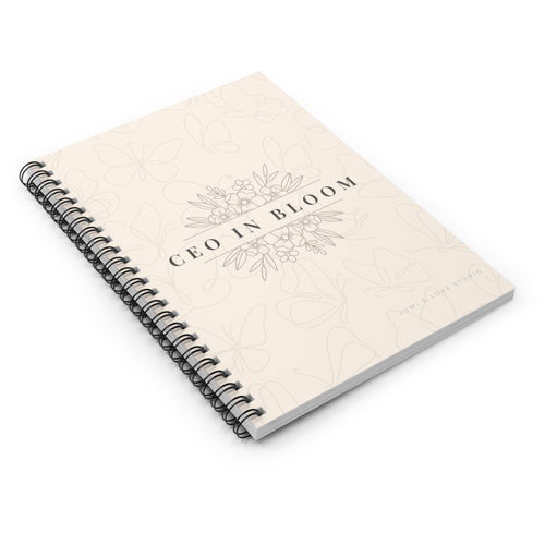 CEO in Bloom Lined Spiral Notebook | Linen