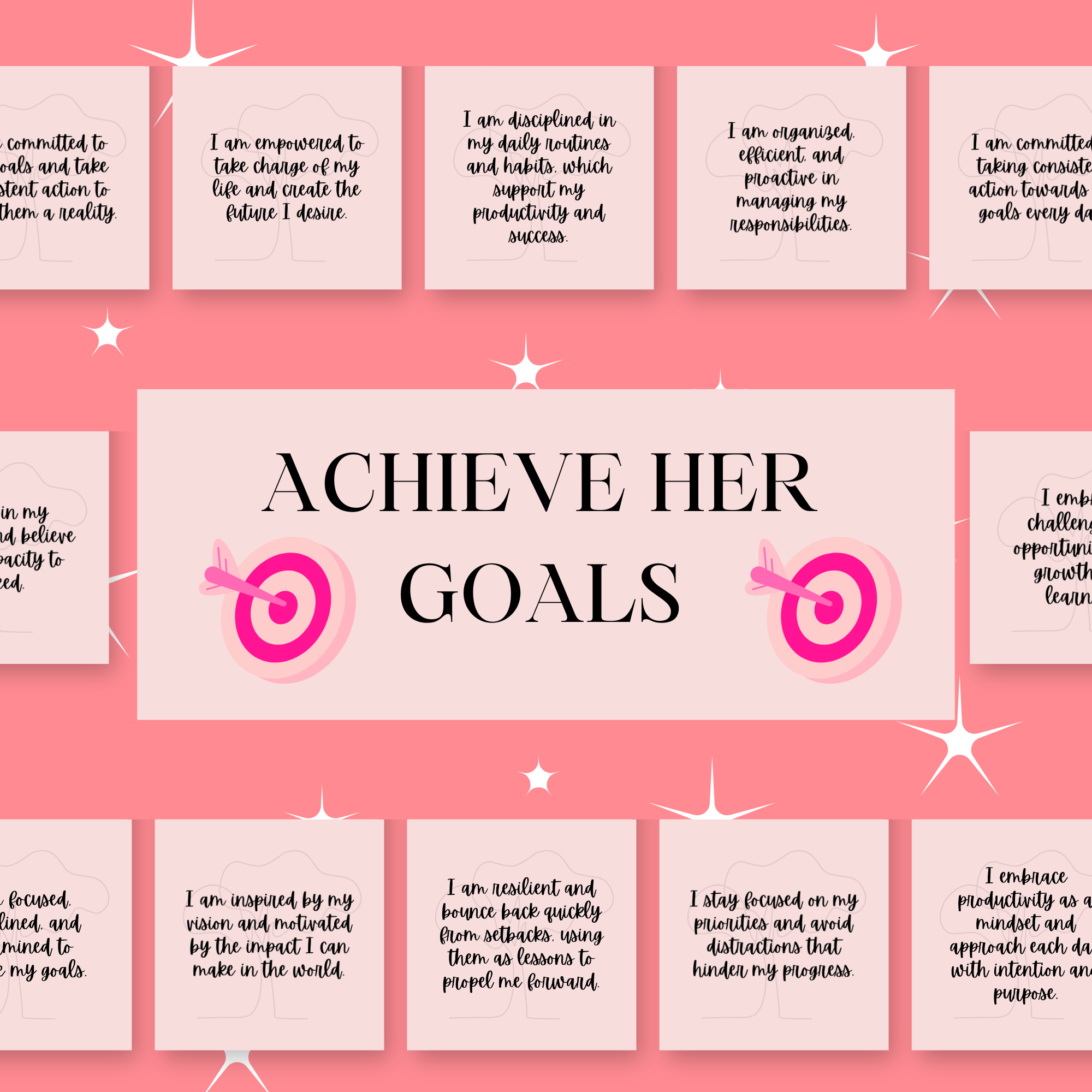 Achieve Her Digital Affirmation Cards