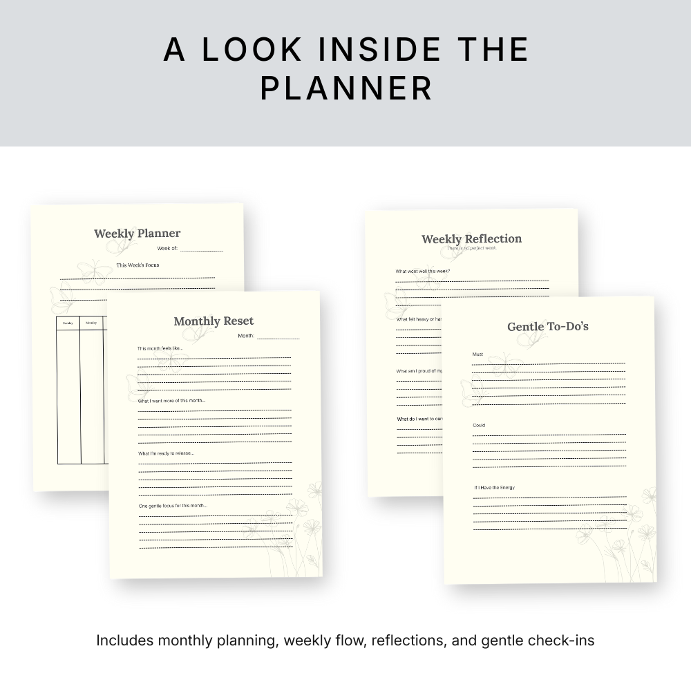 Ease Is Allowed: A Gentle Reset Planner